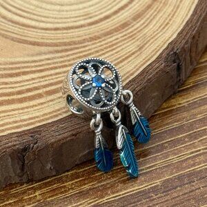 Pandora Blue Dreamcatcher Charm S925 Silver Bracelet Charm